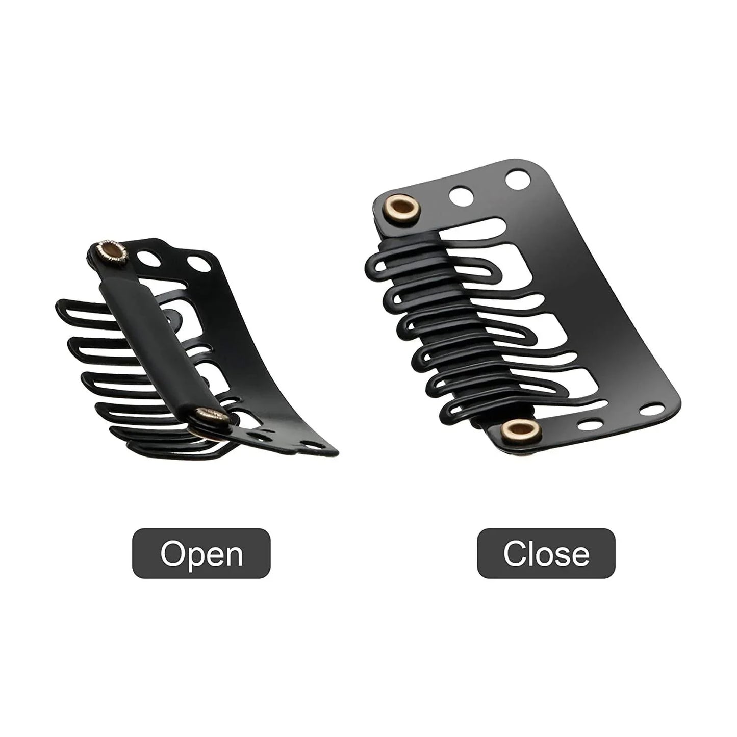 Zebaish U Shape Black Metal Clips pack of 5 For Hair Extensions,Toppers And Wigs | Zebaish Wigs & Extensions