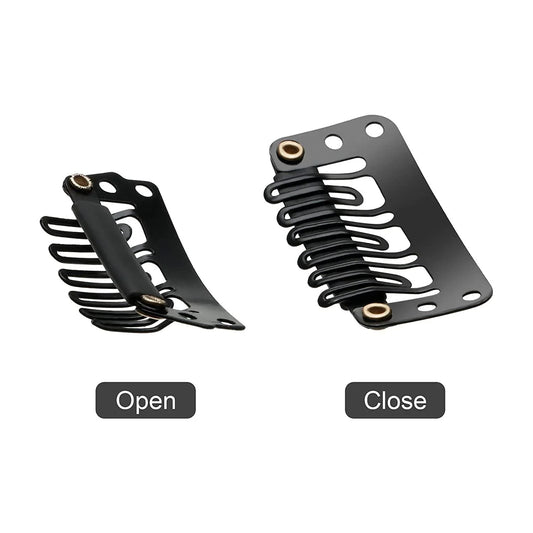 Zebaish U Shape Black Metal Clips pack of 5 For Hair Extensions,Toppers And Wigs | Zebaish Wigs & Extensions