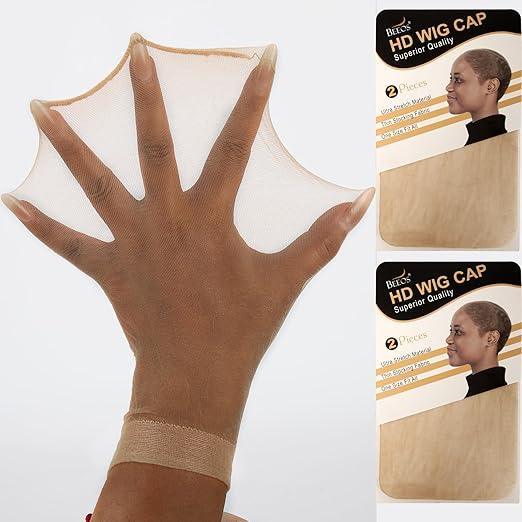 ZEBAISH HD Wig Cap, Pack Of 5 Invisible and Sheer Breathable Ultra-thin Stretchy Stocking Caps Beige Colour | Zebaish Wigs & Extensions
