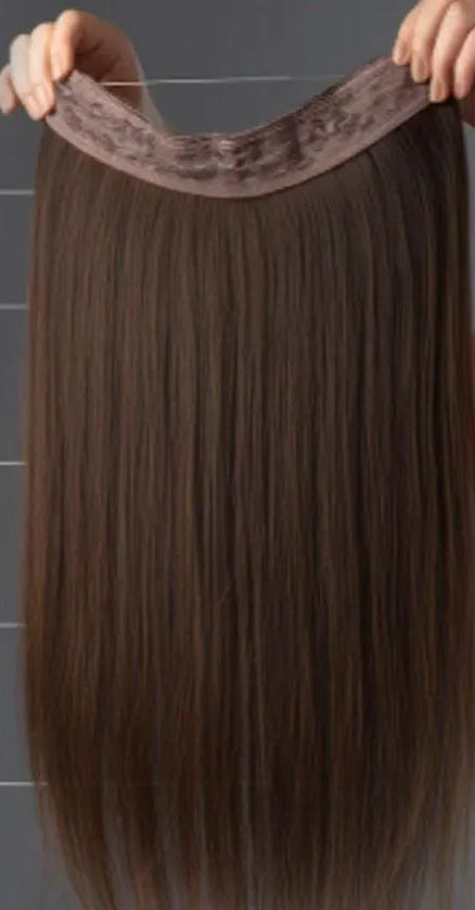 Halo Hair Extensions 24 Inch Synthetic - Long Wavy Dirty Blonde | Zebaish Wigs & Extensions