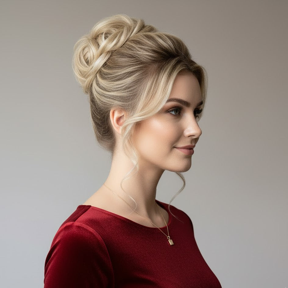 Dirty Blonde Messy Srunchy Bun Hair Piece for Thin Hair Women Synthetic Chignon  | Zebaish Wigs and Extensions