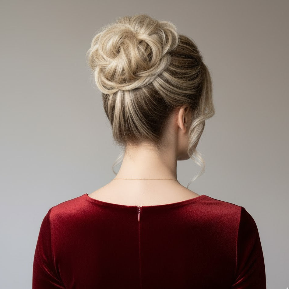 Dirty Blonde Messy Srunchy Bun Hair Piece for Thin Hair Women Synthetic Chignon  | Zebaish Wigs and Extensions