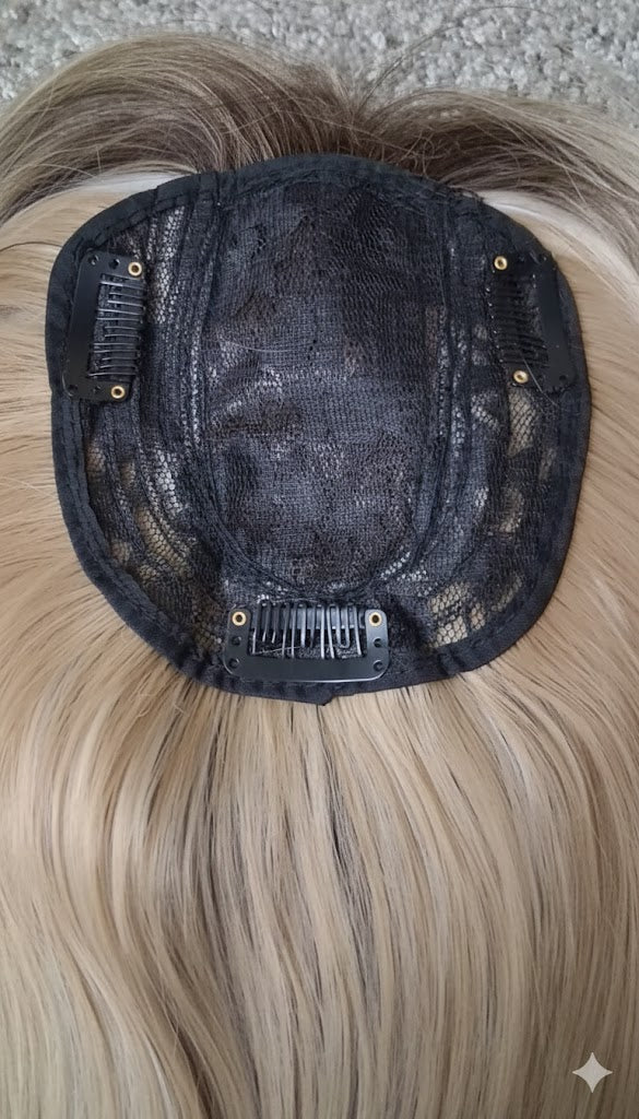 Beige Blonde Balayage 3 Clips Topper 20 Inches Long(7702) Hair Topper With  3 Clips, Volumizing Piece | Zebaish Wigs & Extensions