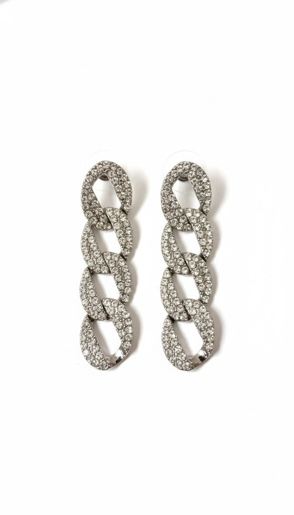 Rhinestone Chandelier Tassel Earring With Crystals | Zebaish Wigs and Extensions