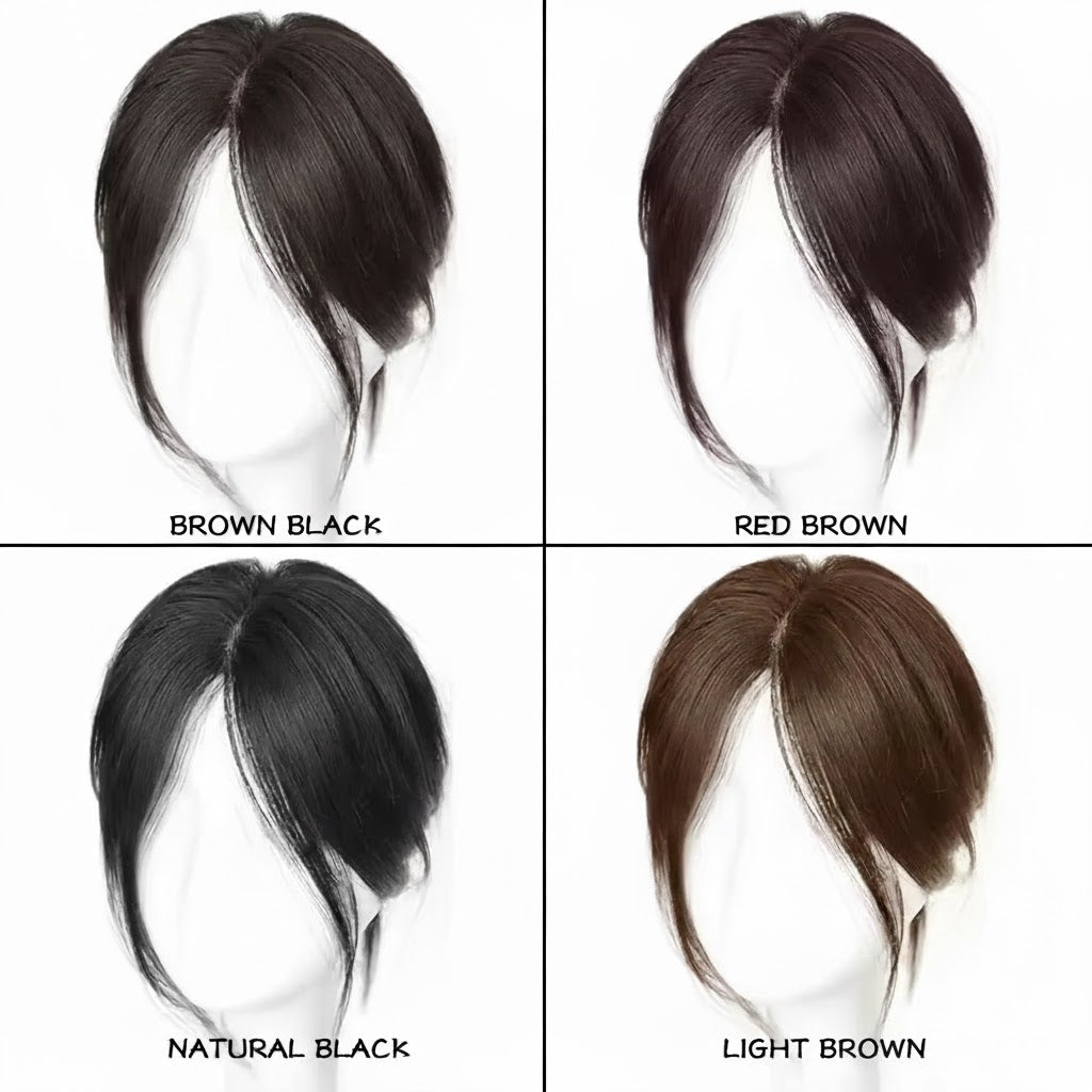 Light Brown 2 Clips Patch with Curtain Bangs