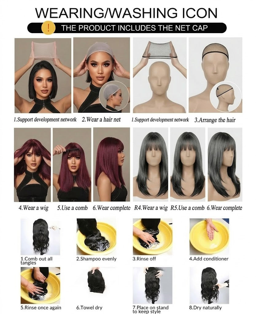 12" Hand-Tied Shadow Root Bob Honey Brown Wig with Ash Blonde Tones | Zebaish Wigs & Extensions