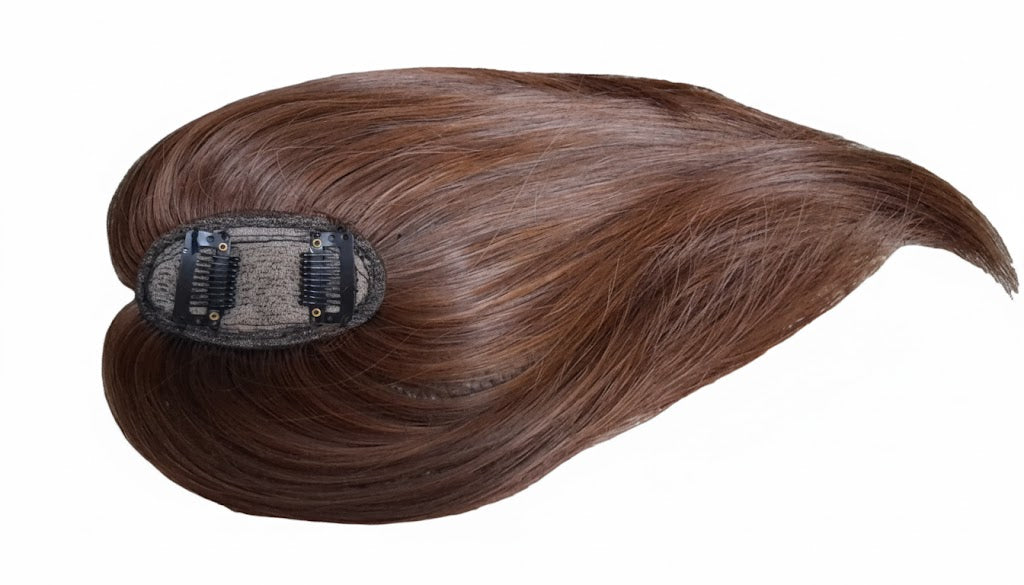 Light Brown 2 Clips Patch with Curtain Bangs